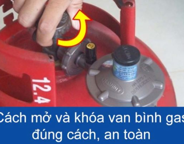 Hướng dẫn chi tiết cách mở khóa van bình gas đỏ an toàn, hiệu quả