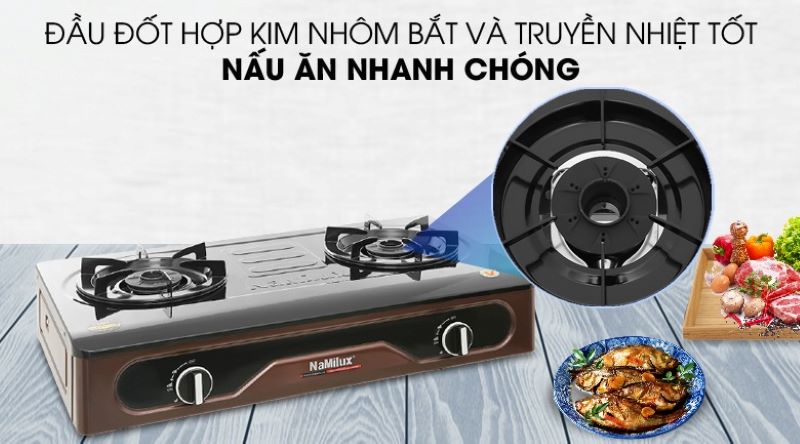 Các loại bếp gas đôi NaMilux