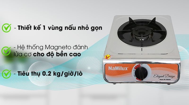 Các loại bếp gas đơn NaMilux